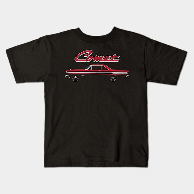 Red 1964 Comet Caliente Kids T-Shirt by BriteDesign